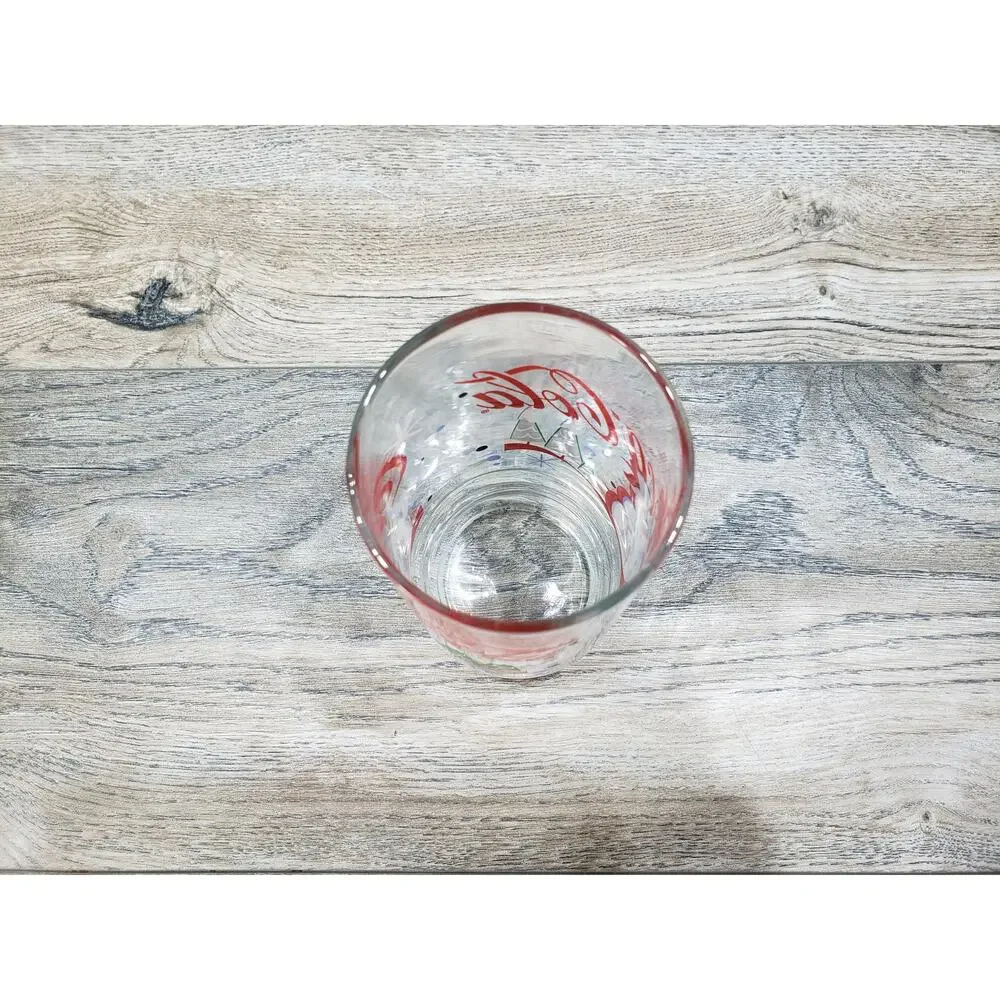 Coca Cola Polar Bear Snowman Winter Drinking Glass